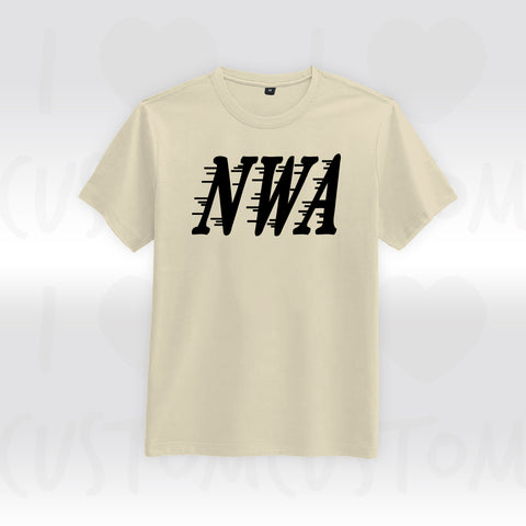 T-shirt ilovecustom NWA NHL logo noir