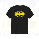 T-shirt ilovecustom noir BATMAN retro logo