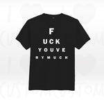 T-shirt ilovecustom noir FUCKYOUVERYMUCH