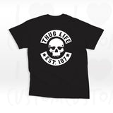 T-shirt ilovecustom noir THUG LIFE EST 187