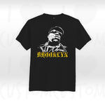 T-shirt ilovecustom brooklyn big gotik logo blanc et or