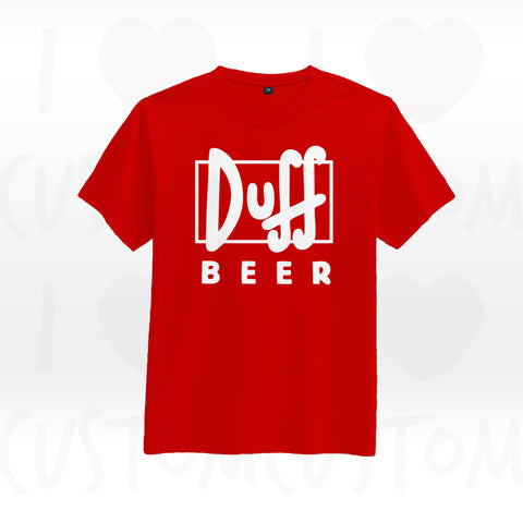 T-shirt ilovecustom rouge DUFF BEER