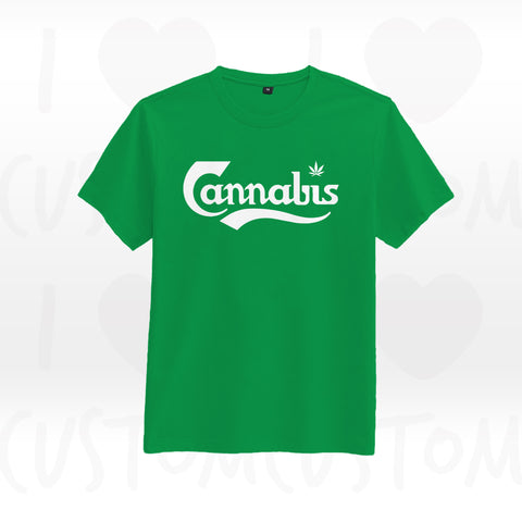 T-shirt ilovecustom vert CANNABIS BEER