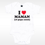 body bébé ilovecustom blanc ilove maman