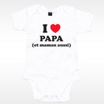 body bébé ilovecustom blanc ilove papa