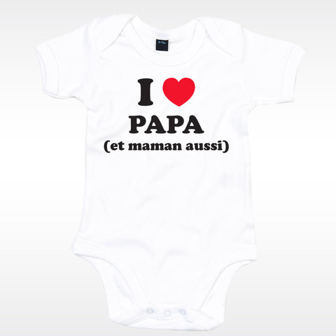 body bébé ilovecustom blanc ilove papa