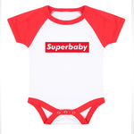 body bébé ilovecustom blanc rouge baseball superbaby rouge