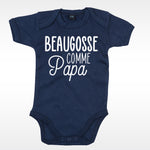 body bébé ilovecustom bleu navy beaugosse comme papa blanc