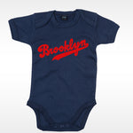 body bébé ilovecustom bleu navy brooklyn ligue rouge