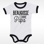 body bébé ilovecustom noir blanc contrast beaugosse comme papa blanc