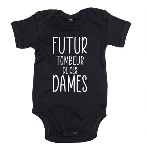 body bébé ilovecustom noir futur tombeur blanc