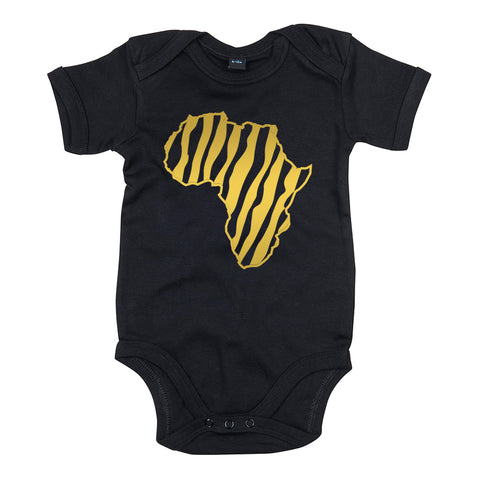 body bébé ilovecustom noir africa zebra or gold