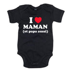 body bébé ilovecustom noir i love maman