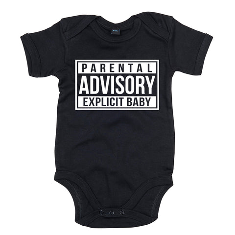 body bébé ilovecustom noir parental advisory explicit baby blanc