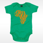 body bébé ilovecustom vert africa zebra orange