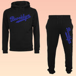 Ensemble jogging noir BROOKLYN ligue bleu