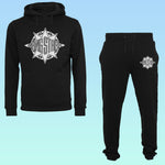 jogging ample sweat capuche et bas de jogging  noir gangstarr blanc