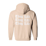 Sweat capuche épais beige hiphophood 2pac thug life