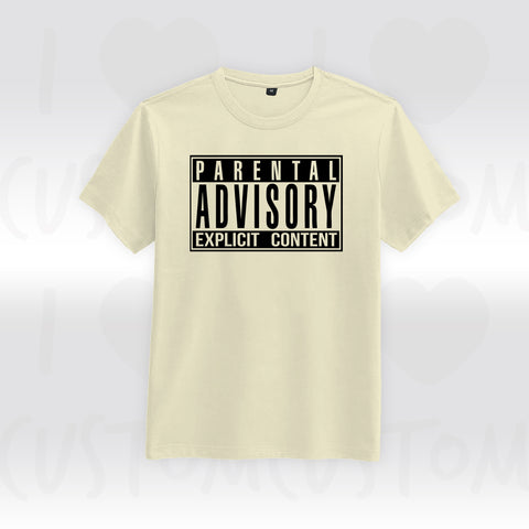 T-shirt ilovecustom Parental Advisory Explicit Content logo noir