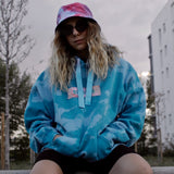 Sweat capuche Coolers Brand acid blue cyan parental advisory