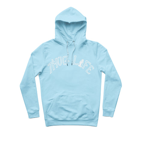 sweat capuche épais Sky blue  hiphophood thug Life tattoo