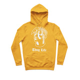 Sweat capuche épais jaune hiphophood 2pac thug life