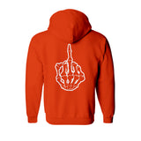 Sweat capuche hiphophood épais skull fuck orange