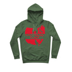 sweat capuche épais vert olive hiphophood wu tang clan