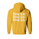 Sweat capuche épais jaune hiphophood 2pac thug life