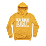 sweat capuche hiphophood épais parental advisory yellow