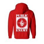 Sweat capuche hiphophood épais public enemy red