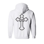 sweat capuche épais blanc hiphophood thug Life tattoo