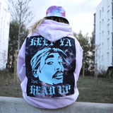 Sweat capuche Coolers Brand acid lavande 2pac thug life