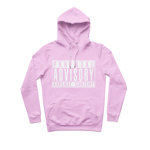 Sweat capuche hiphophood épais parental advisory pink