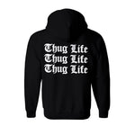 Sweat capuche épais noir  hiphophood 2pac thug life