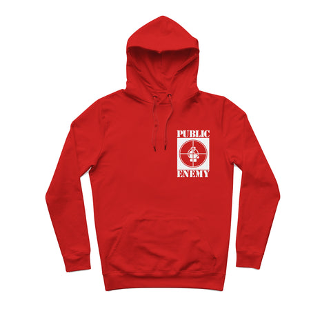 Sweat capuche hiphophood épais public enemy red