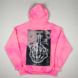 Sweat capuche Coolers Brand acid néon pink finger fuck skull