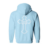 sweat capuche épais Sky blue  hiphophood thug Life tattoo