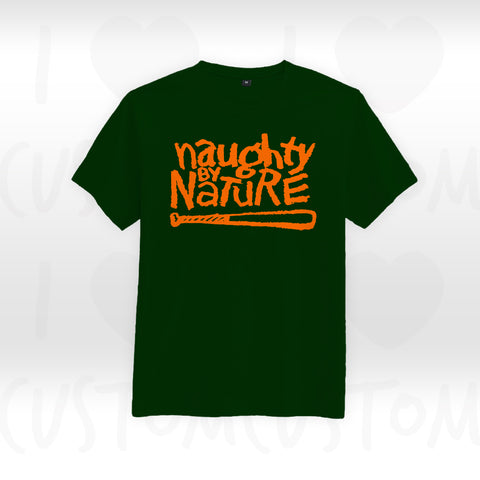 T-shirt ilovecustom naughty by nature  logo orange