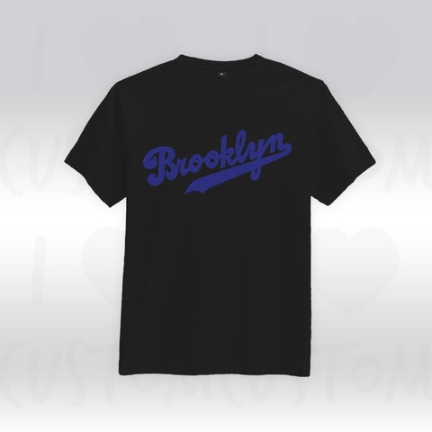 T-shirt ilovecustom brooklyn ligue logo bleu royal