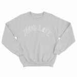 sweat col rond unisex logo THUG LIFE tattoo blanc