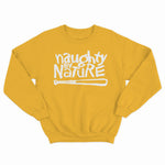 sweat col rond unisex logo naughty by nature blanc