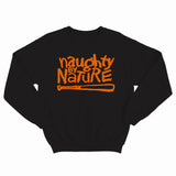 sweat col rond unisex logo naughty by nature orange